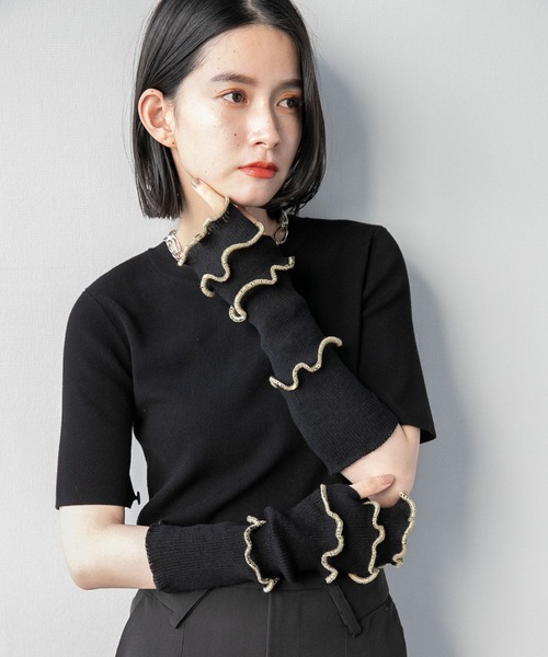 HARE（ハレ）の「デザインアームウォーマ－(HARE)（アームカバー・レディース・ブラック/グレー・FREE）」の13枚目の写真