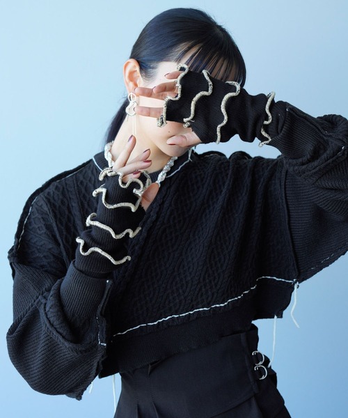 HARE（ハレ）の「デザインアームウォーマ－(HARE)（アームカバー・レディース・ブラック/グレー・FREE）」の19枚目の写真