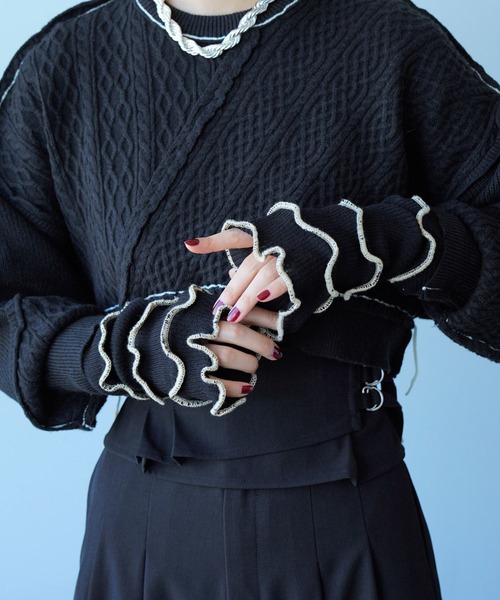 HARE（ハレ）の「デザインアームウォーマ－(HARE)（アームカバー・レディース・ブラック/グレー・FREE）」の20枚目の写真