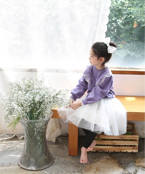 Rora（ローラ）の「ベッキー スウェット (2color)（スウェット・キッズ・ブルーパープル/アイボリー・150/110/130/100/120/140）」の21枚目の写真