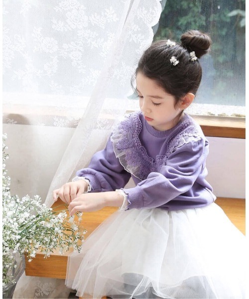 Rora（ローラ）の「ベッキー スウェット (2color)（スウェット・キッズ・ブルーパープル/アイボリー・150/110/130/100/120/140）」の17枚目の写真