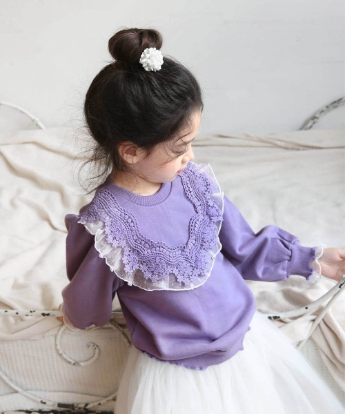 Rora（ローラ）の「ベッキー スウェット (2color)（スウェット・キッズ・ブルーパープル/アイボリー・150/110/130/100/120/140）」の16枚目の写真