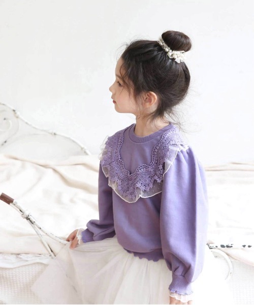 Rora（ローラ）の「ベッキー スウェット (2color)（スウェット・キッズ・ブルーパープル/アイボリー・150/110/130/100/120/140）」の15枚目の写真