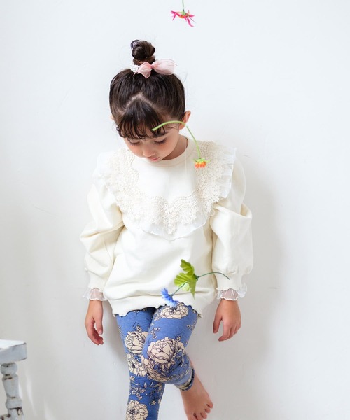 Rora（ローラ）の「ベッキー スウェット (2color)（スウェット・キッズ・ブルーパープル/アイボリー・150/110/130/100/120/140）」の5枚目の写真