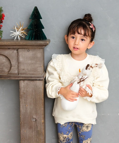 Rora（ローラ）の「ベッキー スウェット (2color)（スウェット・キッズ・ブルーパープル/アイボリー・150/110/130/100/120/140）」の3枚目の写真