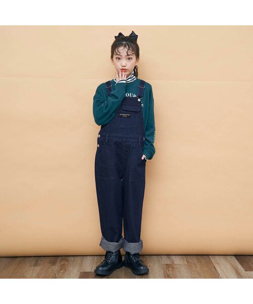 algy（アルジー）の「ゆるサロペ（サロペット/オーバーオール・キッズ・インディゴブルー/ブラウン・SMALL/X-SMALL/MEDIUM/XX-SMALL/XXX-SMALL）」の5枚目の写真