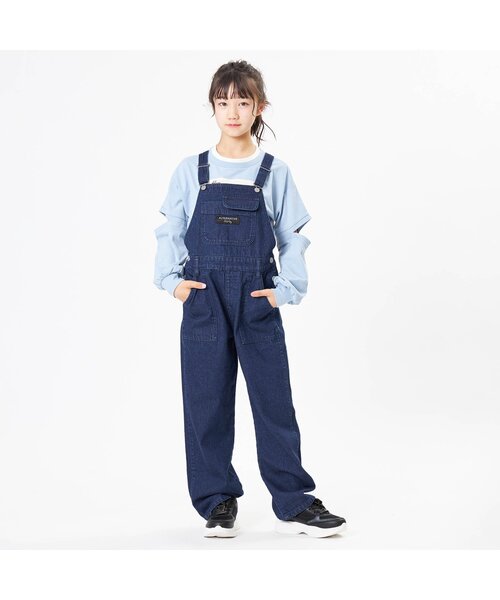algy（アルジー）の「ゆるサロペ（サロペット/オーバーオール・キッズ・インディゴブルー/ブラウン・SMALL/X-SMALL/MEDIUM/XX-SMALL/XXX-SMALL）」の8枚目の写真