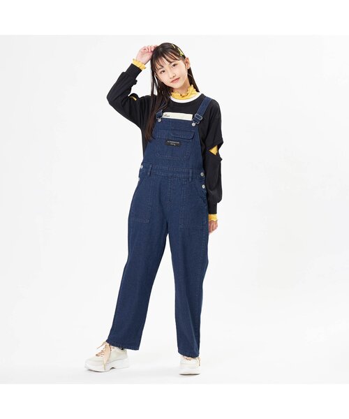 algy（アルジー）の「ゆるサロペ（サロペット/オーバーオール・キッズ・インディゴブルー/ブラウン・SMALL/X-SMALL/MEDIUM/XX-SMALL/XXX-SMALL）」の9枚目の写真