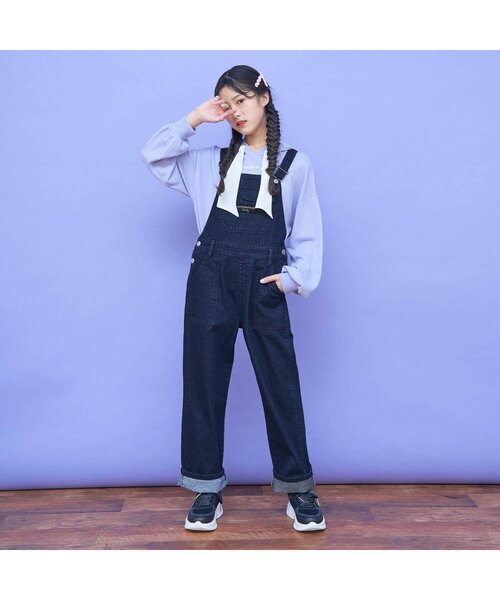 algy（アルジー）の「ゆるサロペ（サロペット/オーバーオール・キッズ・インディゴブルー/ブラウン・SMALL/X-SMALL/MEDIUM/XX-SMALL/XXX-SMALL）」の11枚目の写真