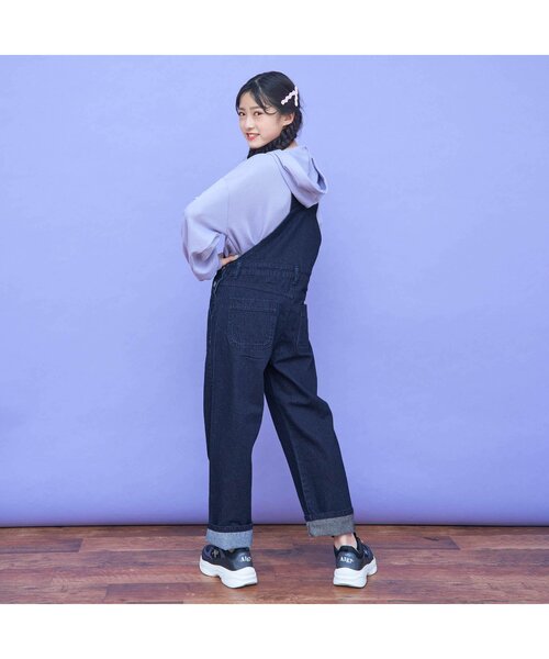 algy（アルジー）の「ゆるサロペ（サロペット/オーバーオール・キッズ・インディゴブルー/ブラウン・SMALL/X-SMALL/MEDIUM/XX-SMALL/XXX-SMALL）」の12枚目の写真