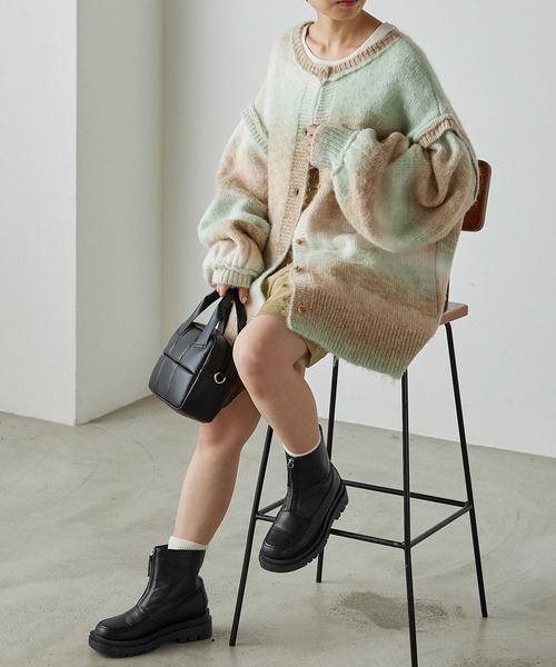 forksy.(フォルクシー)の「【forksy.】ジップトラックソールブーツ(ブーツ・レディース・ブラック・S/M/L/LL)」の20枚目の写真