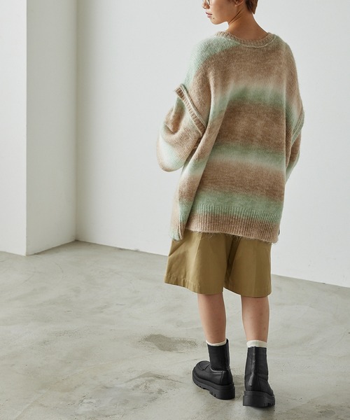 forksy.(フォルクシー)の「【forksy.】ジップトラックソールブーツ(ブーツ・レディース・ブラック・S/M/L/LL)」の2枚目の写真