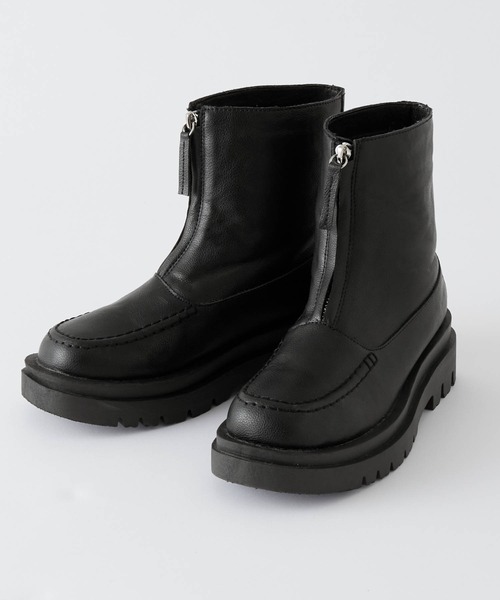 forksy.(フォルクシー)の「【forksy.】ジップトラックソールブーツ(ブーツ・レディース・ブラック・S/M/L/LL)」の7枚目の写真