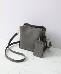 【PADMA/パドマ】リアルレザー　アオリポケットミニショルダーバッグ　カードケース付