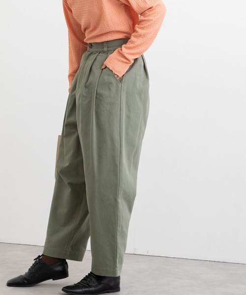 POU DOU DOU(プードゥドゥ)の「2タックワイドパンツ(その他パンツ・レディース・キャメル/キナリ/ミント・3)」の13枚目の写真