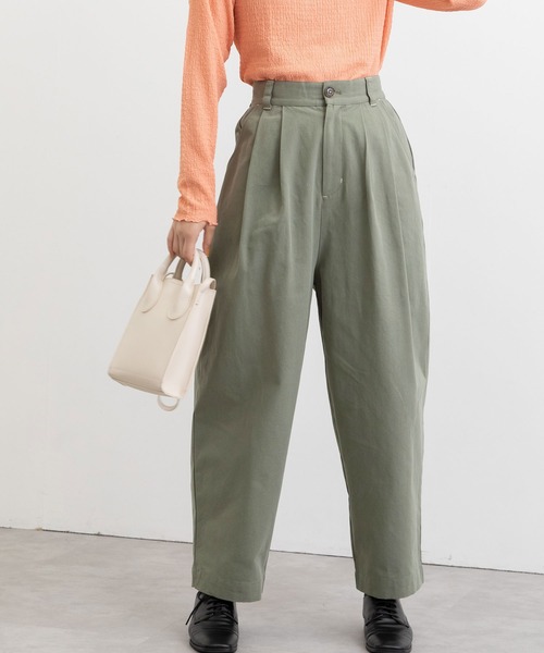 POU DOU DOU(プードゥドゥ)の「2タックワイドパンツ(その他パンツ・レディース・キャメル/キナリ/ミント・3)」の17枚目の写真