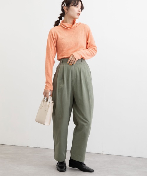 POU DOU DOU(プードゥドゥ)の「2タックワイドパンツ(その他パンツ・レディース・キャメル/キナリ/ミント・3)」の20枚目の写真