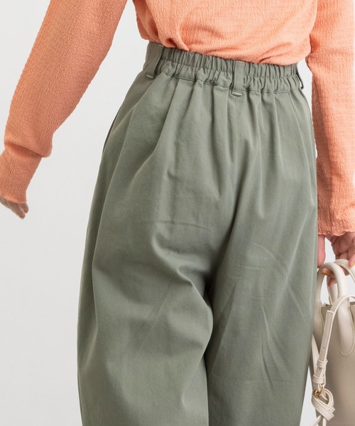 POU DOU DOU(プードゥドゥ)の「2タックワイドパンツ(その他パンツ・レディース・キャメル/キナリ/ミント・3)」の4枚目の写真