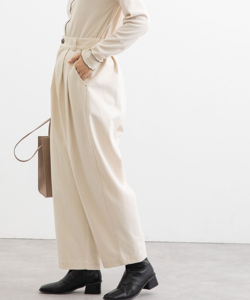 POU DOU DOU(プードゥドゥ)の「2タックワイドパンツ(その他パンツ・レディース・キャメル/キナリ/ミント・3)」の12枚目の写真