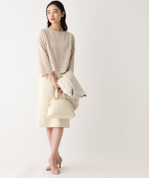 OPAQUE.CLIP(オペークドットクリップ)の「◆DELEGANT ダブルクロスタイトスカート【OPAQUE.CLIP NAVY】(スカート・レディース・ナチュラル/ブラック/ネイビー・36/38/40)」の15枚目の写真