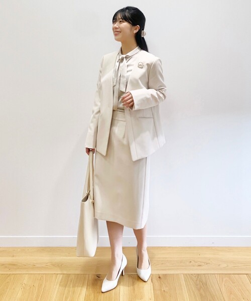 OPAQUE.CLIP(オペークドットクリップ)の「◆DELEGANT ダブルクロスタイトスカート【OPAQUE.CLIP NAVY】(スカート・レディース・ナチュラル/ブラック/ネイビー・36/38/40)」の20枚目の写真