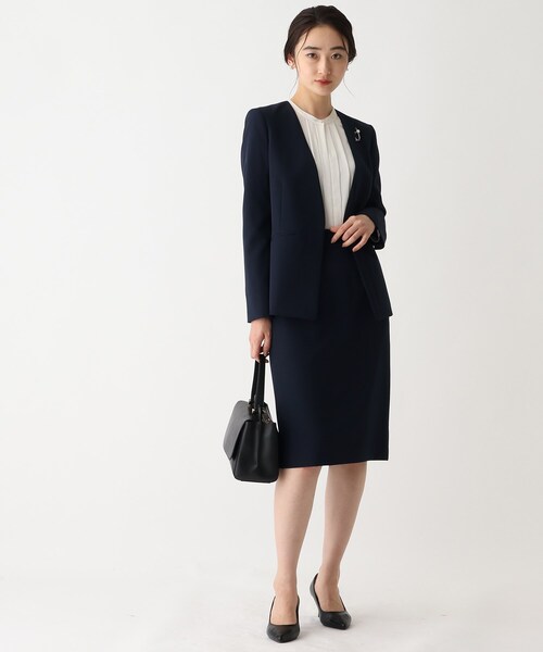 OPAQUE.CLIP(オペークドットクリップ)の「◆DELEGANT ダブルクロスタイトスカート【OPAQUE.CLIP NAVY】(スカート・レディース・ナチュラル/ブラック/ネイビー・36/38/40)」の10枚目の写真