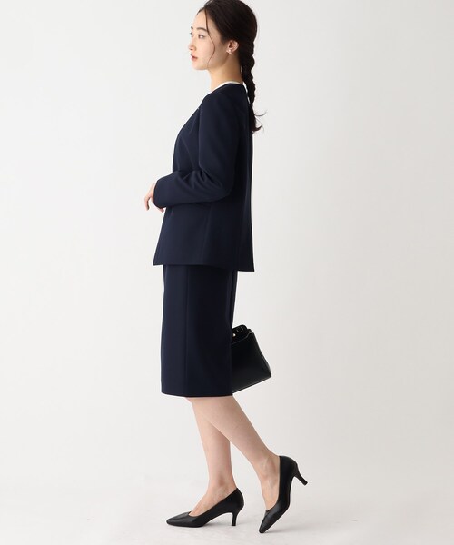 OPAQUE.CLIP(オペークドットクリップ)の「◆DELEGANT ダブルクロスタイトスカート【OPAQUE.CLIP NAVY】(スカート・レディース・ナチュラル/ブラック/ネイビー・36/38/40)」の16枚目の写真