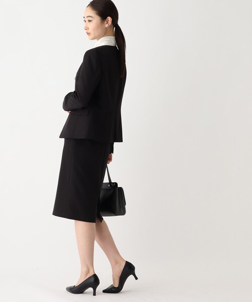 OPAQUE.CLIP(オペークドットクリップ)の「◆DELEGANT ダブルクロスタイトスカート【OPAQUE.CLIP NAVY】(スカート・レディース・ナチュラル/ブラック/ネイビー・36/38/40)」の13枚目の写真