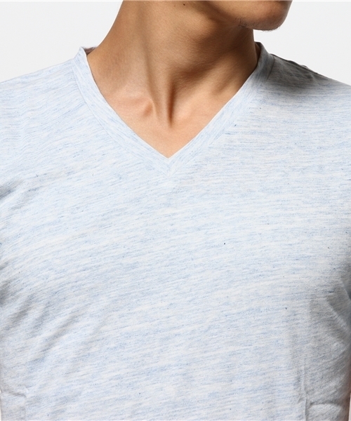 JOURNAL STANDARD(ジャーナルスタンダード)の「DEO QUICK / デオクイック: カスリボーダーVネックTシャツ # (Tシャツ/カットソー・メンズ・チャコールグレー/ネイビー/サックスブルー/ボルドー・SMALL/LARGE/MEDIUM)」の8枚目の写真