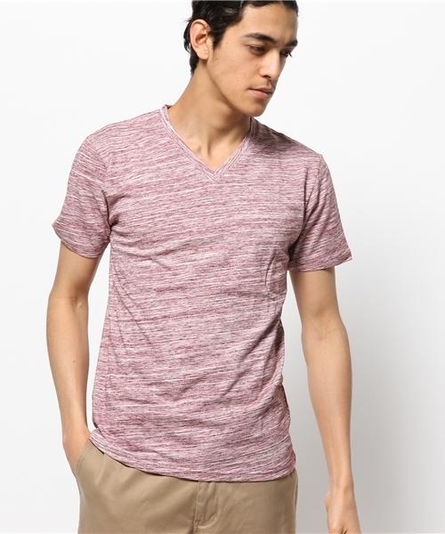 JOURNAL STANDARD(ジャーナルスタンダード)の「DEO QUICK / デオクイック: カスリボーダーVネックTシャツ # (Tシャツ/カットソー・メンズ・チャコールグレー/ネイビー/サックスブルー/ボルドー・SMALL/LARGE/MEDIUM)」の17枚目の写真