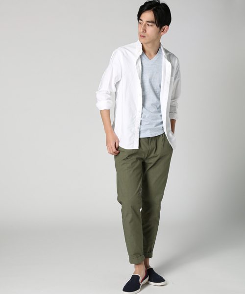 JOURNAL STANDARD(ジャーナルスタンダード)の「DEO QUICK / デオクイック: カスリボーダーVネックTシャツ # (Tシャツ/カットソー・メンズ・チャコールグレー/ネイビー/サックスブルー/ボルドー・SMALL/LARGE/MEDIUM)」の10枚目の写真