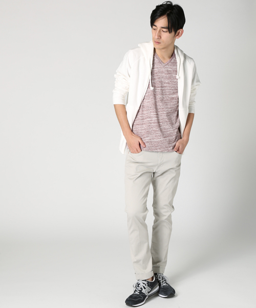 JOURNAL STANDARD(ジャーナルスタンダード)の「DEO QUICK / デオクイック: カスリボーダーVネックTシャツ # (Tシャツ/カットソー・メンズ・チャコールグレー/ネイビー/サックスブルー/ボルドー・SMALL/LARGE/MEDIUM)」の11枚目の写真