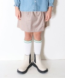 MAKE YOUR DAY | チェック柄ショートラップパンツ■90~140cm(その他パンツ)
