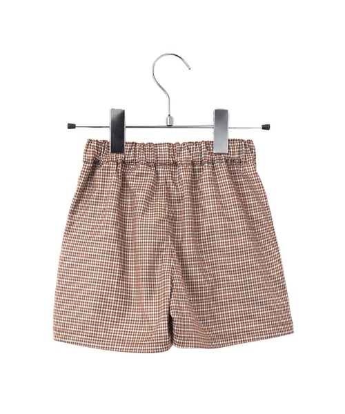 MAKE YOUR DAY(メイクユアデイ)の「チェック柄ショートラップパンツ■90~140cm(その他パンツ・キッズ・ブラウン/ブラック・120/100/130/110/140/90)」の4枚目の写真