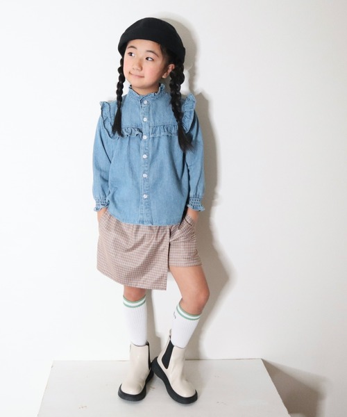 MAKE YOUR DAY(メイクユアデイ)の「チェック柄ショートラップパンツ■90~140cm(その他パンツ・キッズ・ブラウン/ブラック・120/100/130/110/140/90)」の20枚目の写真