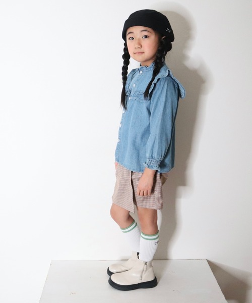 MAKE YOUR DAY(メイクユアデイ)の「チェック柄ショートラップパンツ■90~140cm(その他パンツ・キッズ・ブラウン/ブラック・120/100/130/110/140/90)」の21枚目の写真