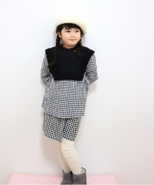 MAKE YOUR DAY(メイクユアデイ)の「チェック柄ショートラップパンツ■90~140cm(その他パンツ・キッズ・ブラウン/ブラック・120/100/130/110/140/90)」の19枚目の写真