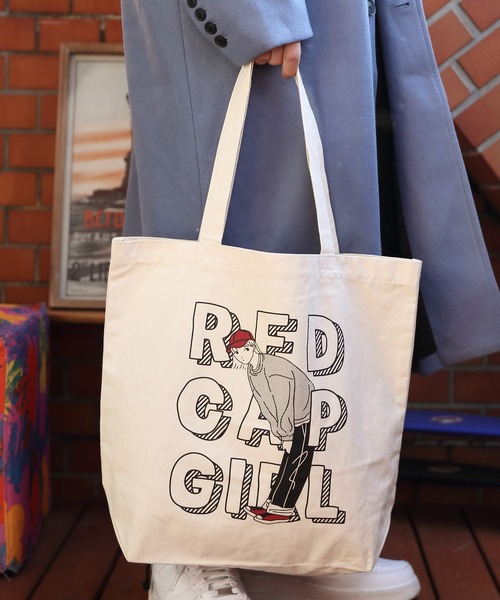 Red Cap Girl（レッドキャプガール）の「Red Cap Girl トートバッグ（トートバッグ・メンズ・ネイビー/ブラック・FREE）」の2枚目の写真