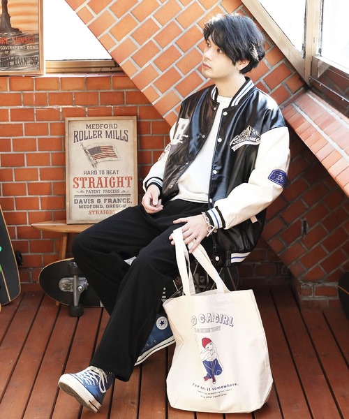 Red Cap Girl（レッドキャプガール）の「Red Cap Girl トートバッグ（トートバッグ・メンズ・ネイビー/ブラック・FREE）」の13枚目の写真