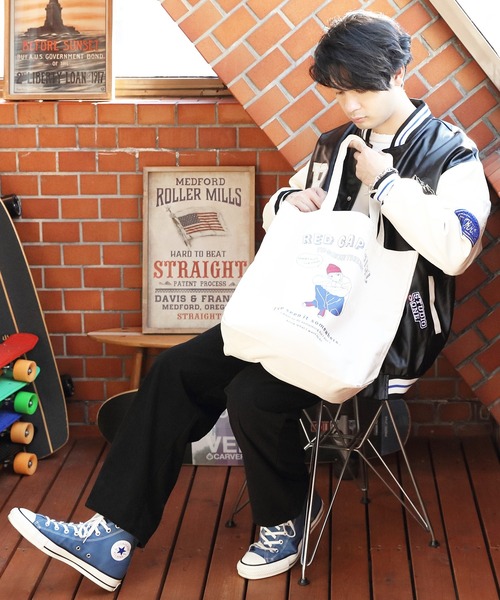 Red Cap Girl（レッドキャプガール）の「Red Cap Girl トートバッグ（トートバッグ・メンズ・ネイビー/ブラック・FREE）」の17枚目の写真