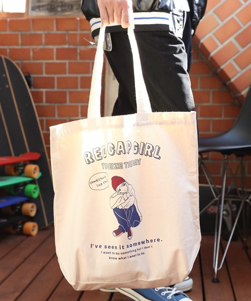 Red Cap Girl（レッドキャプガール）の「Red Cap Girl トートバッグ（トートバッグ・メンズ・ネイビー/ブラック・FREE）」の9枚目の写真