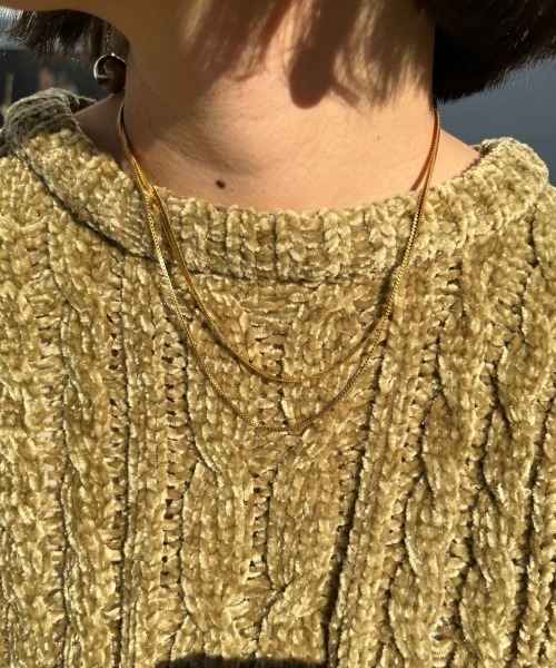 nemne store（ネンネストア）の「【accessory】2連スネークネックレス（ネックレス・レディース・ゴールド/シルバー・フリー）」の6枚目の写真