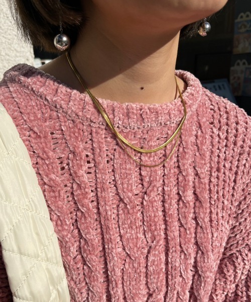 nemne store（ネンネストア）の「【accessory】2連スネークネックレス（ネックレス・レディース・ゴールド/シルバー・フリー）」の10枚目の写真