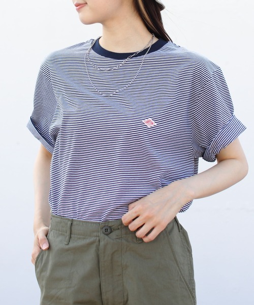 DANTON(ダントン)の「DANTON/ダントン インナーTEEシャツ T/C INNER TEE DT-C0196 CVT(Tシャツ/カットソー・メンズ・ブラック/ホワイト/チャコールグレー×ブラック/グレイッシュベージュ/ネイビー/チャコールグレー・M/L/XL)」の6枚目の写真