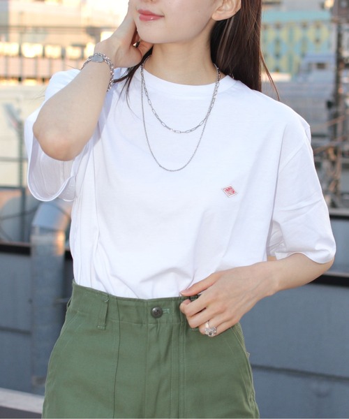 DANTON(ダントン)の「DANTON/ダントン インナーTEEシャツ T/C INNER TEE DT-C0196 CVT(Tシャツ/カットソー・メンズ・ブラック/ホワイト/チャコールグレー×ブラック/グレイッシュベージュ/ネイビー/チャコールグレー・M/L/XL)」の2枚目の写真
