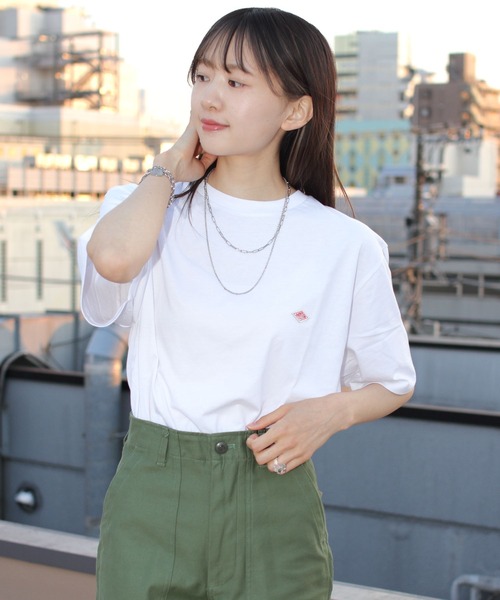 DANTON(ダントン)の「DANTON/ダントン インナーTEEシャツ T/C INNER TEE DT-C0196 CVT(Tシャツ/カットソー・メンズ・ブラック/ホワイト/チャコールグレー×ブラック/グレイッシュベージュ/ネイビー/チャコールグレー・M/L/XL)」の7枚目の写真