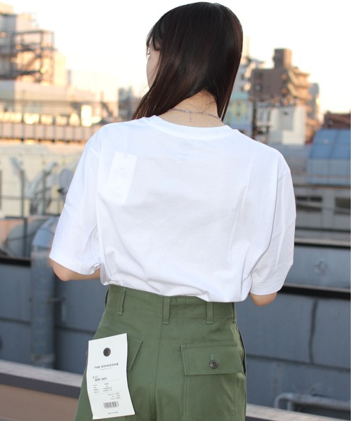 DANTON(ダントン)の「DANTON/ダントン インナーTEEシャツ T/C INNER TEE DT-C0196 CVT(Tシャツ/カットソー・メンズ・ブラック/ホワイト/チャコールグレー×ブラック/グレイッシュベージュ/ネイビー/チャコールグレー・M/L/XL)」の9枚目の写真