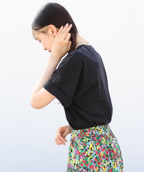 DANTON(ダントン)の「DANTON/ダントン インナーTEEシャツ T/C INNER TEE DT-C0196 CVT(Tシャツ/カットソー・メンズ・ブラック/ホワイト/チャコールグレー×ブラック/グレイッシュベージュ/ネイビー/チャコールグレー・M/L/XL)」の22枚目の写真