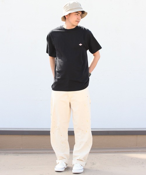 DANTON(ダントン)の「DANTON/ダントン インナーTEEシャツ T/C INNER TEE DT-C0196 CVT(Tシャツ/カットソー・メンズ・ブラック/ホワイト/チャコールグレー×ブラック/グレイッシュベージュ/ネイビー/チャコールグレー・M/L/XL)」の18枚目の写真