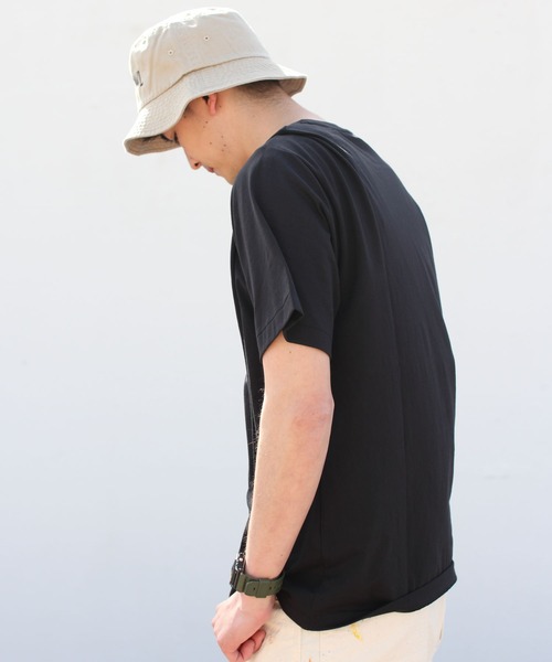 DANTON(ダントン)の「DANTON/ダントン インナーTEEシャツ T/C INNER TEE DT-C0196 CVT(Tシャツ/カットソー・メンズ・ブラック/ホワイト/チャコールグレー×ブラック/グレイッシュベージュ/ネイビー/チャコールグレー・M/L/XL)」の16枚目の写真